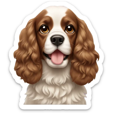 spaniel with bows  sticker