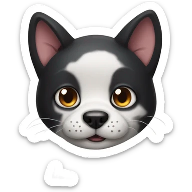 Cat Panda Shark Dog mixed together  sticker