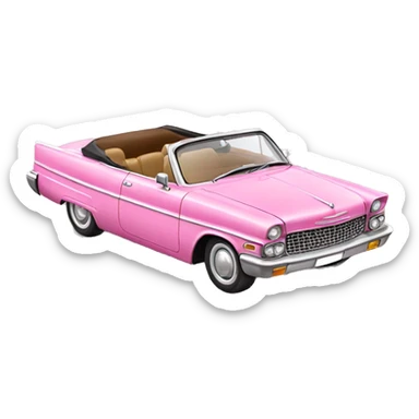 Pink classic convertible  sticker