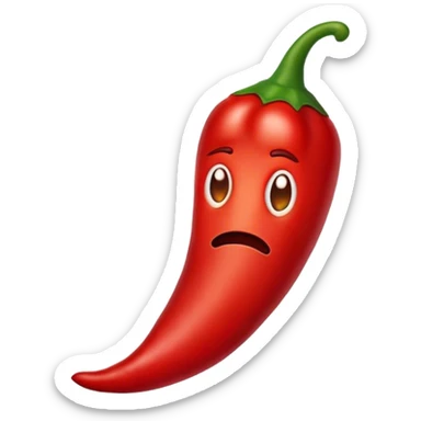 Sad chili pepper sticker
