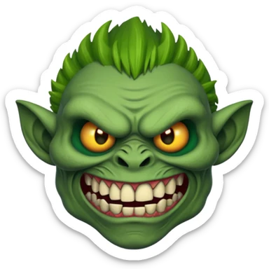 Skull face troll sticker