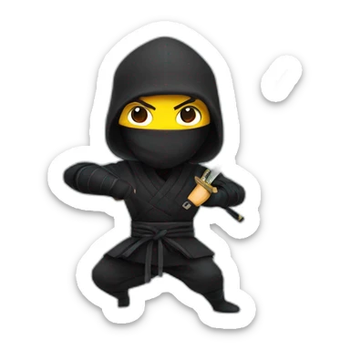 A ninja with a katana who is really dangerous  sticker