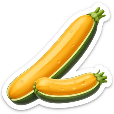 zucchini made out of cheese sticker