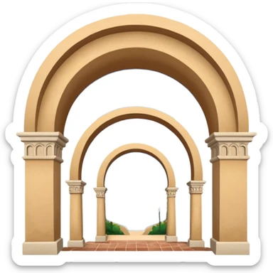 three arches like santa barbara serial sticker