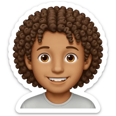 sou um garoto pardo, tenho cabelo cacheado e um piercing dos dois lados da boca sticker