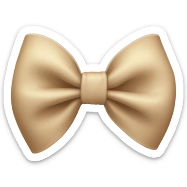 Beige bow sticker