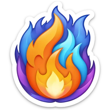 🔥 with a cool colours sticker