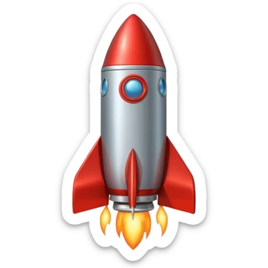 Rocket sticker