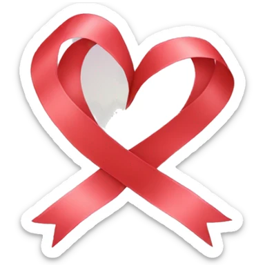 Ios 9.1 emoji style, a ribbon wrapped around a heart sticker