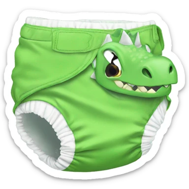 Dino diaper sticker