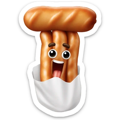 Sausage in batter  sticker