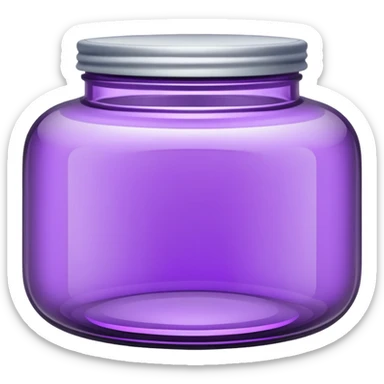 Purple tinted  jar sticker