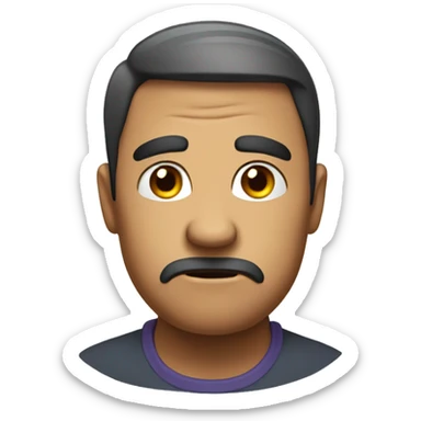 i would like to have an emoji of a face stressed out almost annoyed sticker