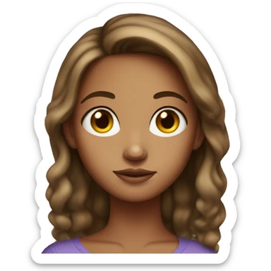 Light tanned brunette with freckles  sticker