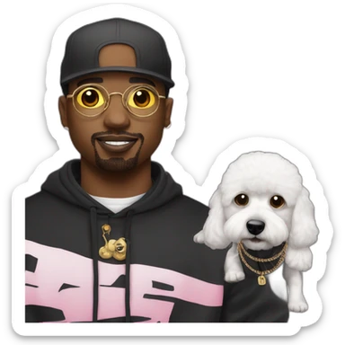 rappers whit bichon sticker