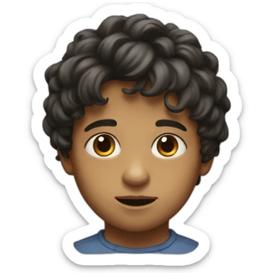 Choqued  gaze portrait boy. sticker