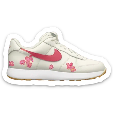 nike shoes with japanese flowers sticker
