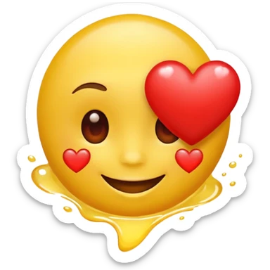 smiling face with a heart nearby sticker