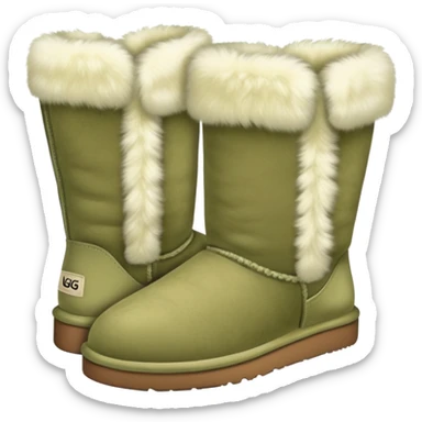 Pale olive uggs sticker