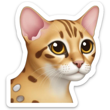 Spotted oriental cat sticker