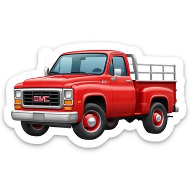 Red gmc truck sticker