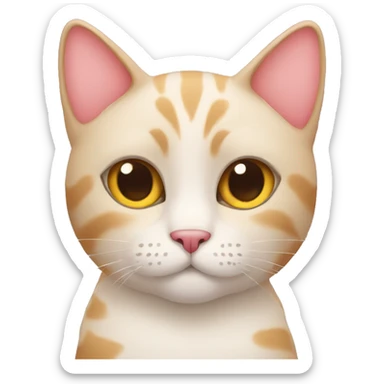 cat with hearts around face sticker