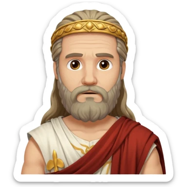 ancient Rome men long hair long bearded sticker