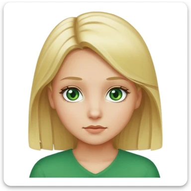 Girl blonde Green eyes sticker