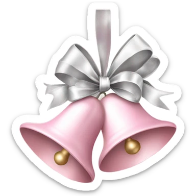 Light pink Christmas bells sticker
