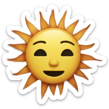 Mosaic sun sticker