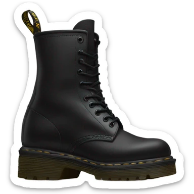 Black doc martens with big platform  sticker