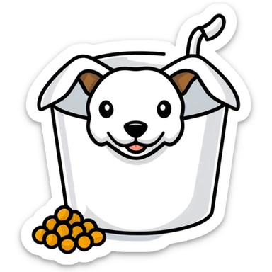 Cane of dog food sticker