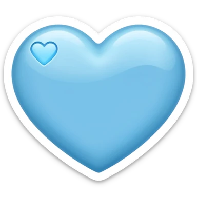 Light blu heart sticker