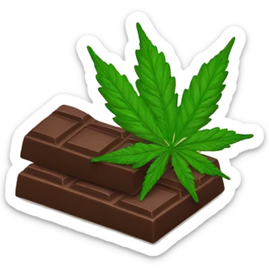 Weed and chocolate  sticker