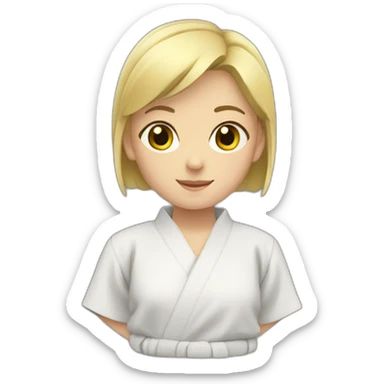 judoka-girl-blond-short hair sticker