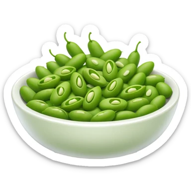 peeled edamame bowl sticker