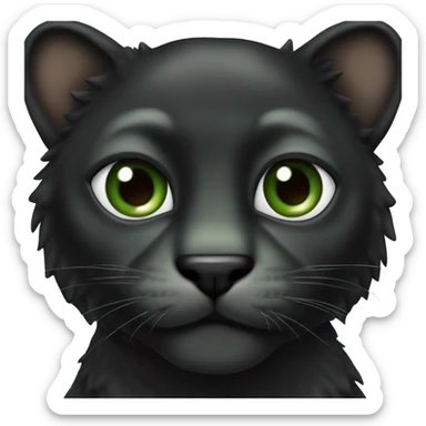 Animal pantera negra con ojos verdes caminando sticker