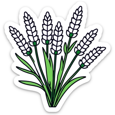 lavender plants in bouquet sticker