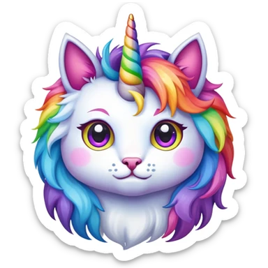 rainbow cat unicorn  sticker