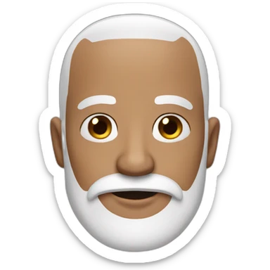 Bald man Indian with big white beard sticker