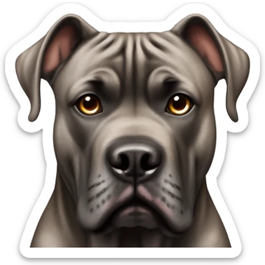 Grey and brown brindle cane corso sticker
