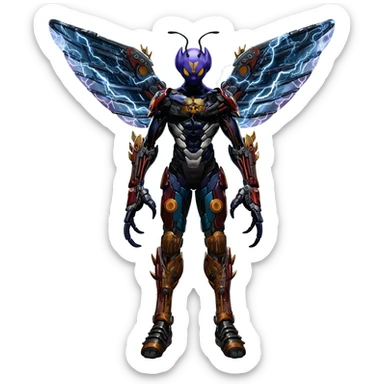 Venom-Cyberbug-Genesect-Zeraora-Darkrai-Scizor-fusion, full body sticker