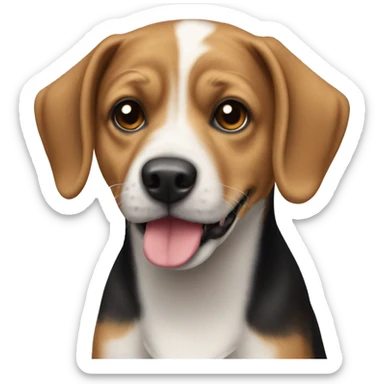 realistic  terrier beagle mix breed sticker