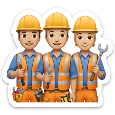 A big group of tiny construction workers THERE NEEDS TO BE 20 OF THEM IN TOTAL sticker