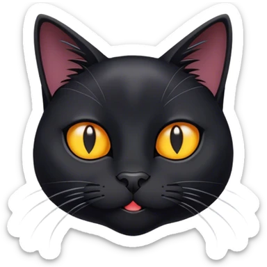 Black cat that talks a lot sticker