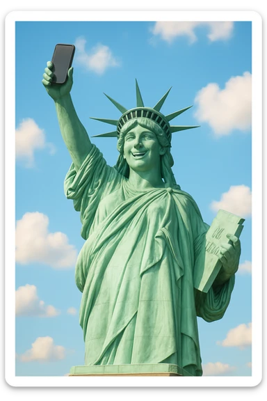 takes a selfie sticker