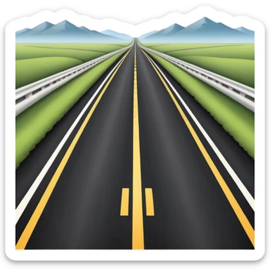 open road stretching into the distance, symbolizing autonomy sticker