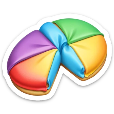 Rainbow Fortune Cookie  sticker