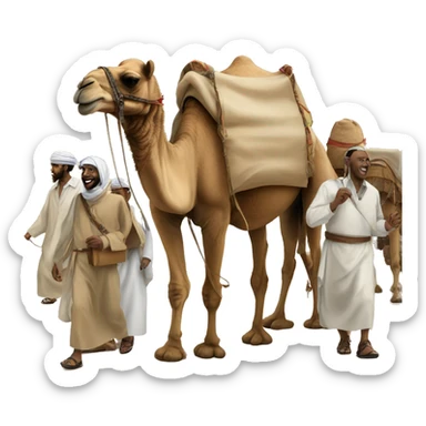 camel caravan of traders sticker