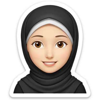 Girl hijab stand sticker